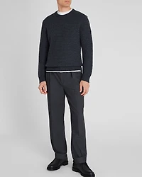 Cashmere Basket-Weave Crewneck