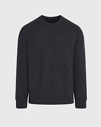 Cashmere Basket-Weave Crewneck