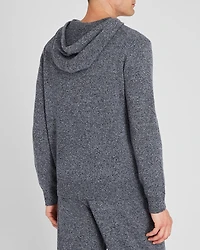 Wool Cashmere Blend Pullover Hoodie