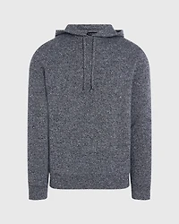 Wool Cashmere Blend Pullover Hoodie