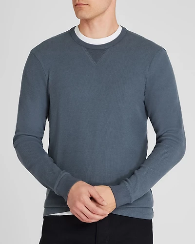 Long-Sleeve Waffle Crew