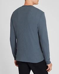 Long-Sleeve Waffle Crew