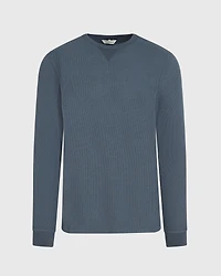 Long-Sleeve Waffle Crew