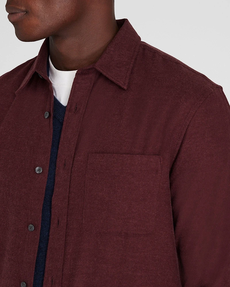 Solid Lightweight Flannel Shirt