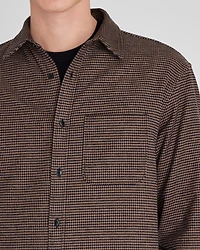 Houndstooth Heavyweight Flannel Shirt