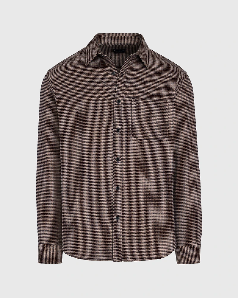 Houndstooth Heavyweight Flannel Shirt