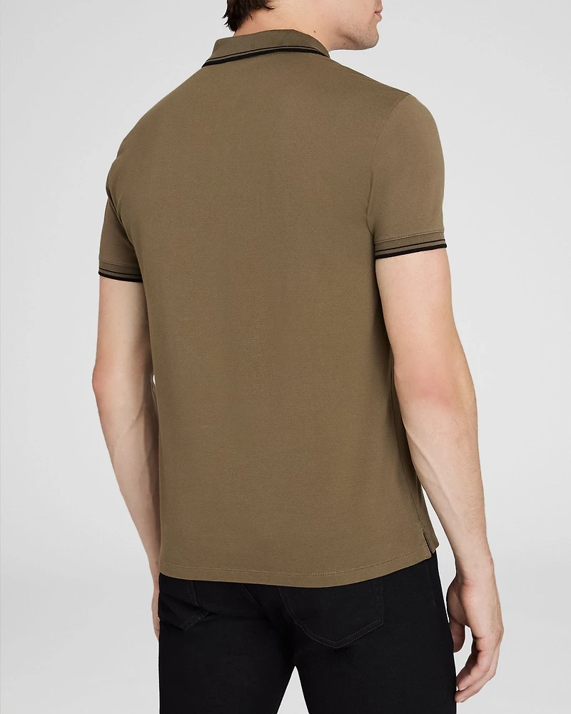 Tipped Collar Cotton Polo