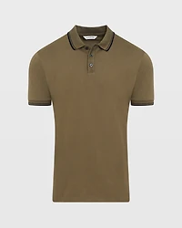 Tipped Collar Cotton Polo