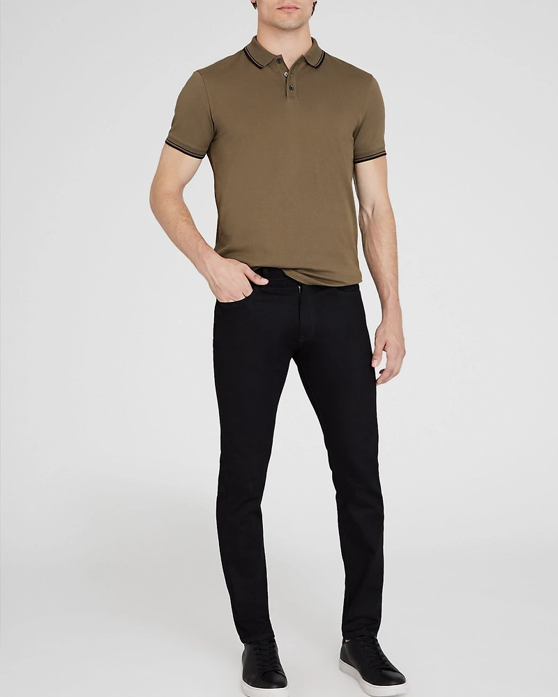 Tipped Collar Cotton Polo