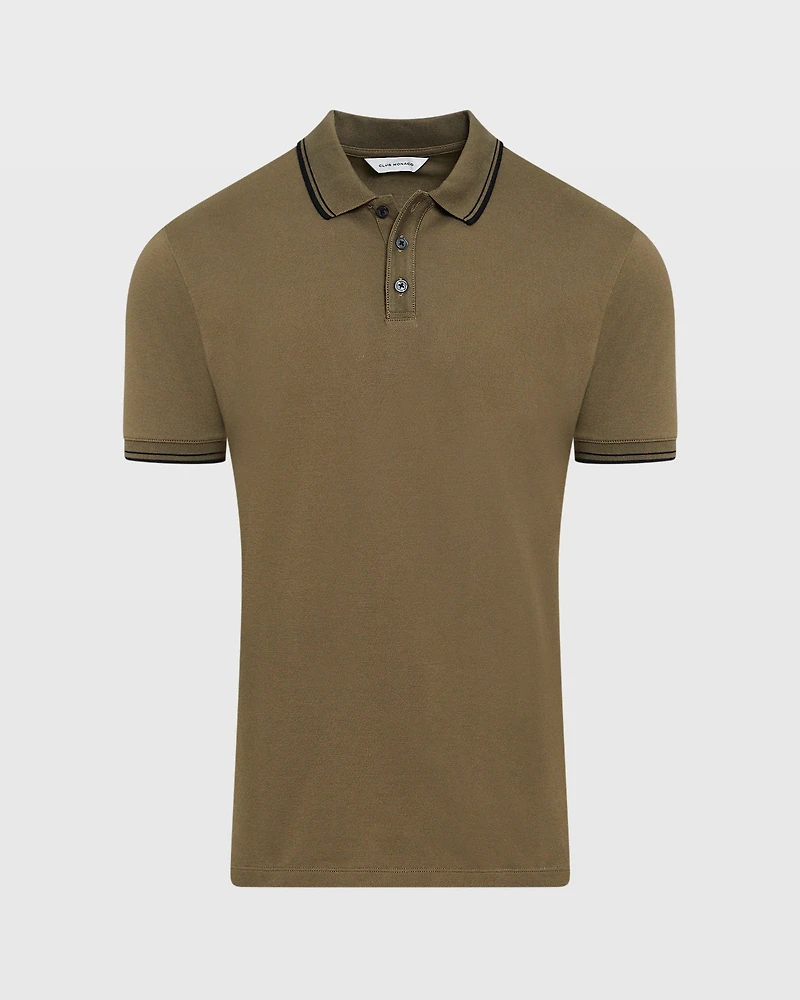 Tipped Collar Cotton Polo