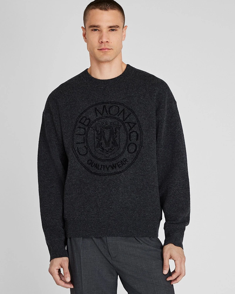 Jacquard Crest Sweater