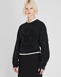 Jacquard Crest Sweater