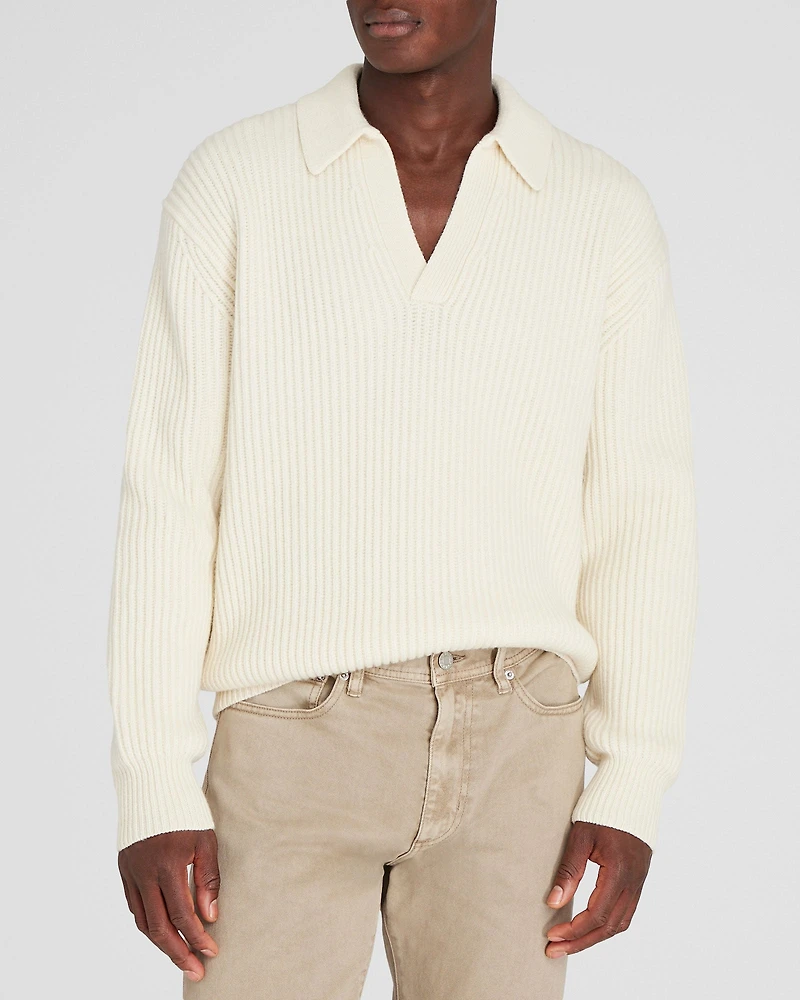 Rib-Stitch Johnny Sweater