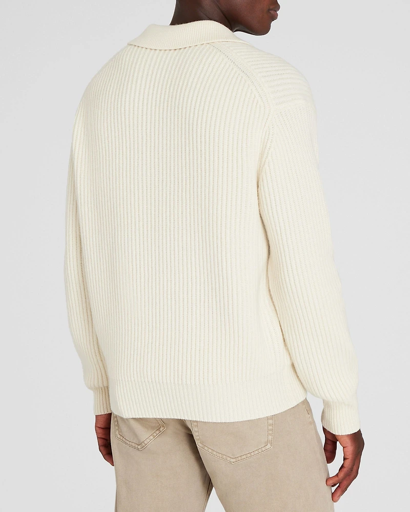 Rib-Stitch Johnny Sweater