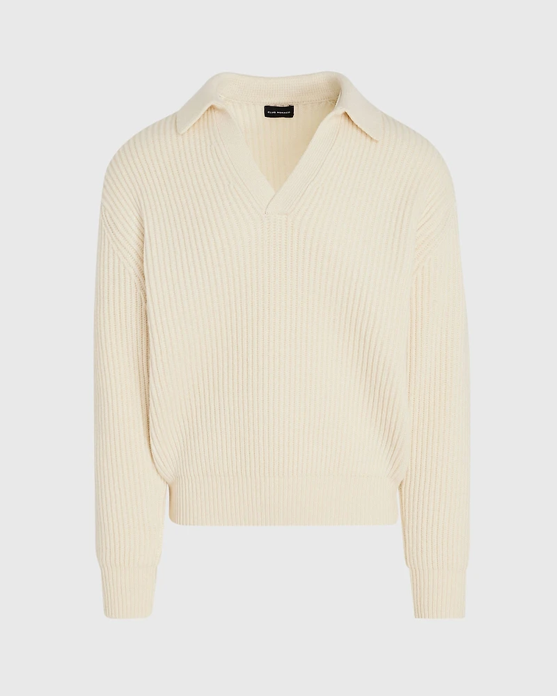 Rib-Stitch Johnny Sweater