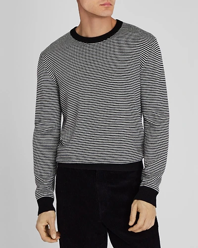 Wool-Blend Striped Crewneck Sweater