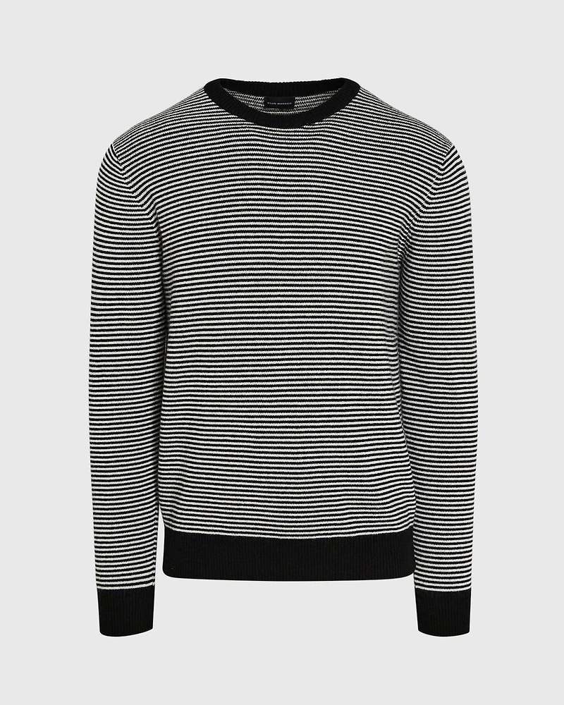 Wool-Blend Striped Crewneck Sweater