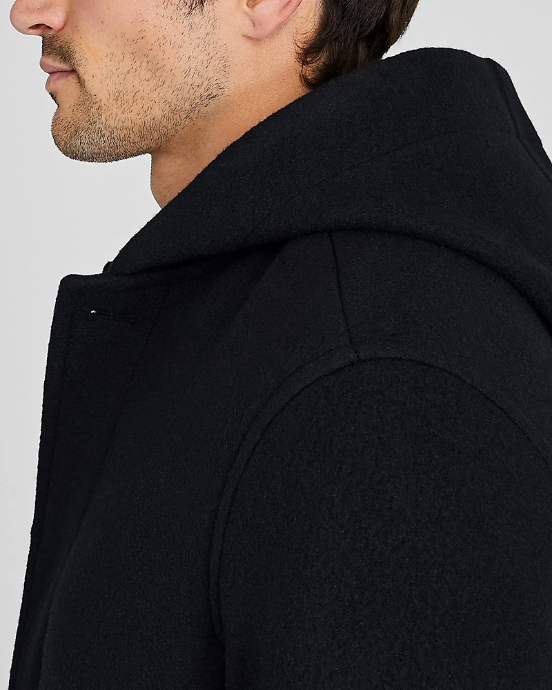 Capsule Wool Blend Hooded Coat
