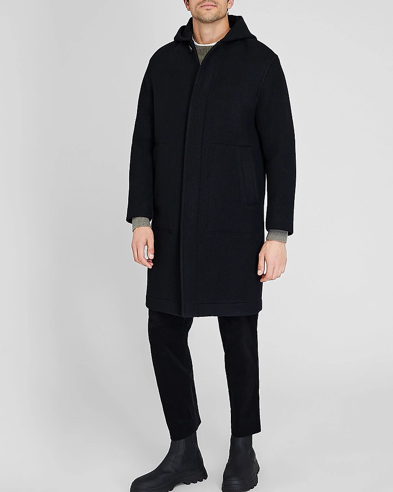 Capsule Wool Blend Hooded Coat