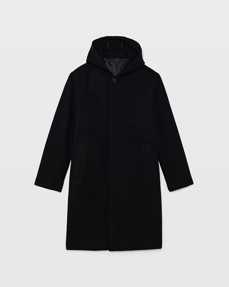 Capsule Wool Blend Hooded Coat