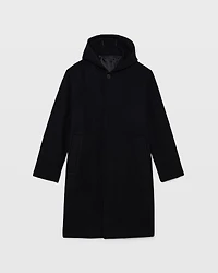 Capsule Wool Blend Hooded Coat