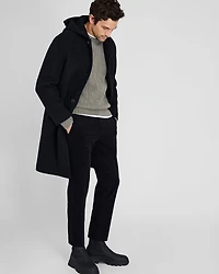 Capsule Wool Blend Hooded Coat
