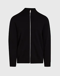 Double-Faced Merino Wool Full-Zip Sweater