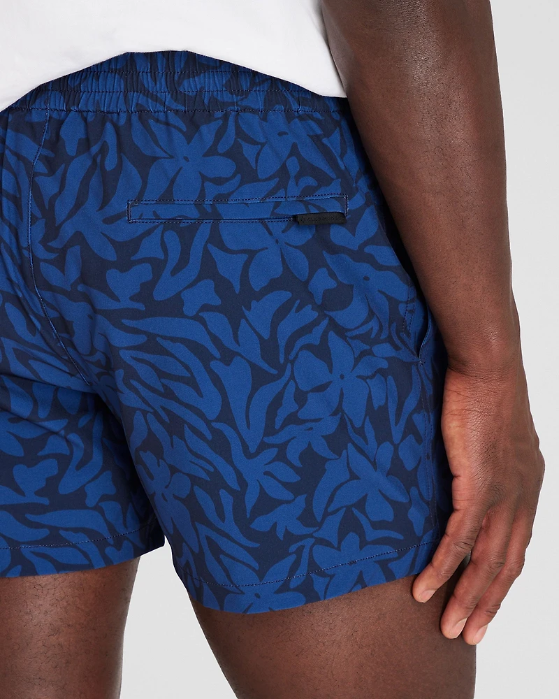 Arlen Island-Palm 4" Swim Trunk
