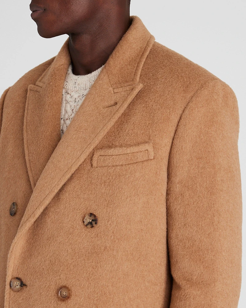 Camel Hair Double-Breasted Topcoat