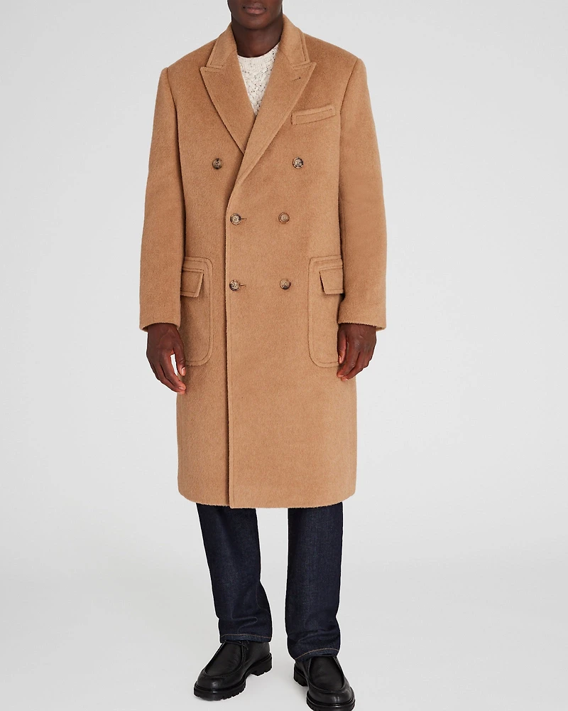 Camel Hair Double-Breasted Topcoat