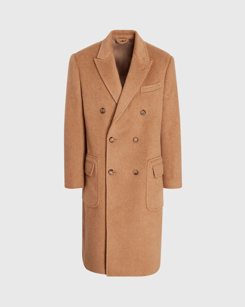 Camel Hair Double-Breasted Topcoat