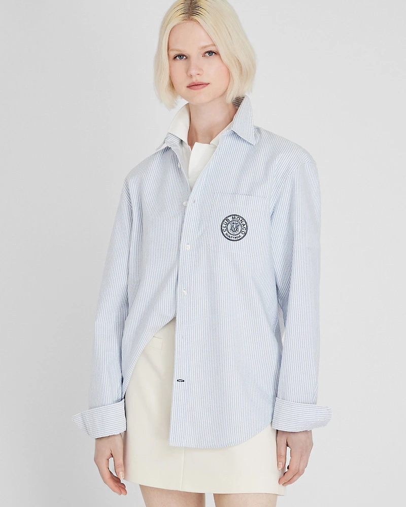 Striped Crest Oxford Shirt