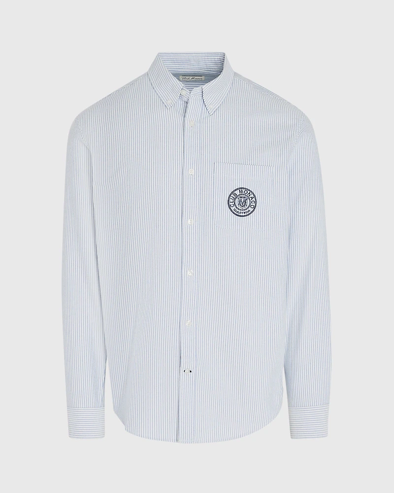 Striped Crest Oxford Shirt