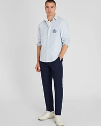 Striped Crest Oxford Shirt