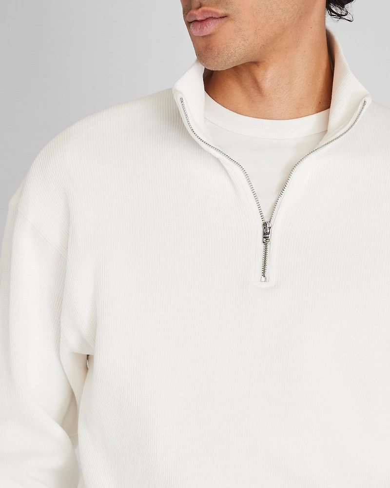 Rib Knit Quarter-Zip