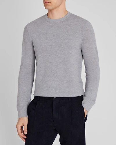 Wool Long-Sleeve Stitch Crew