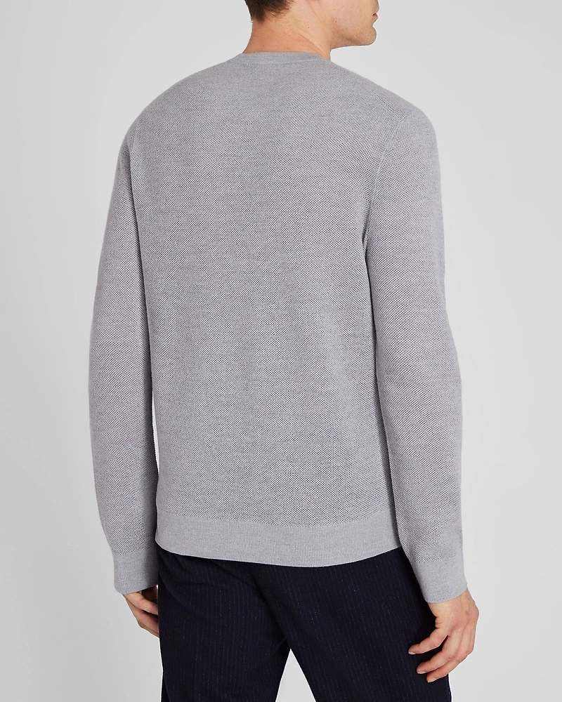 Wool Long-Sleeve Stitch Crew