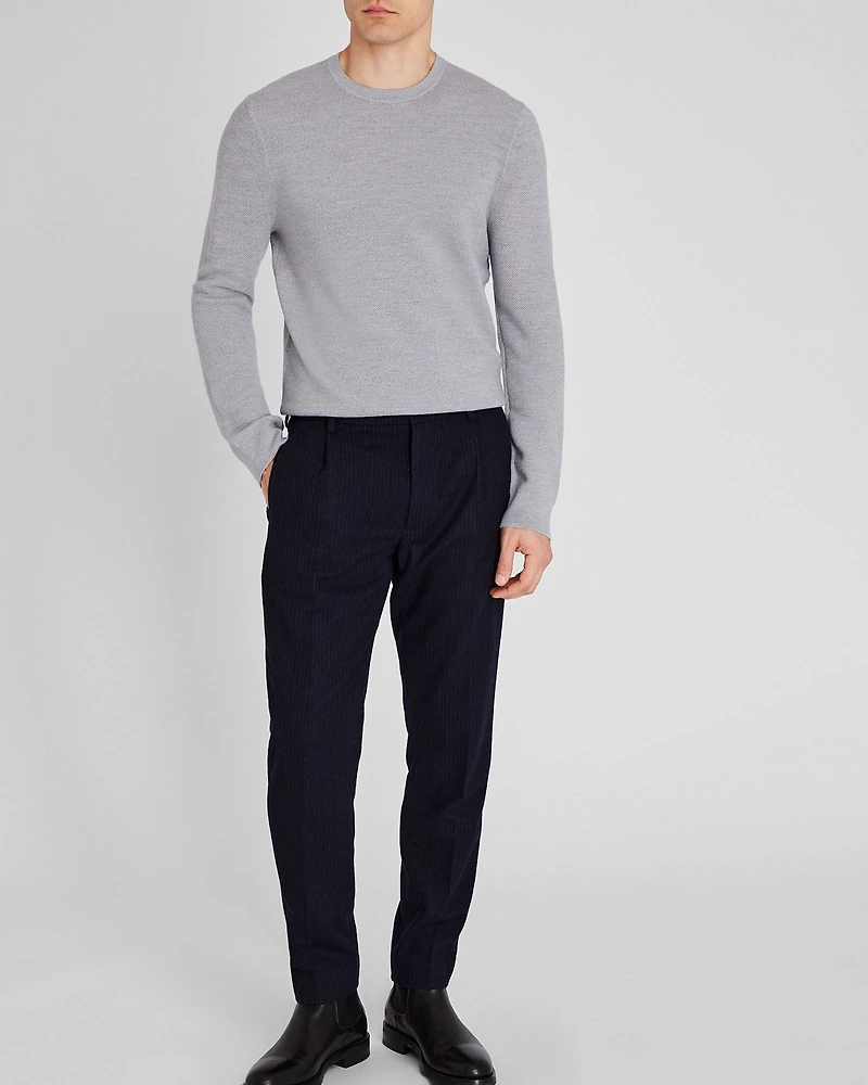 Wool Long-Sleeve Stitch Crew