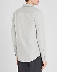 Long-Sleeve Donegal Cotton Blend Shirt