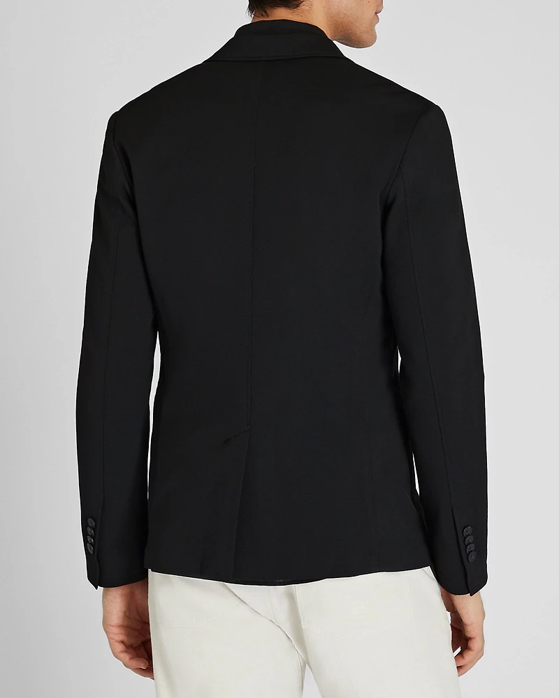 Deconstructed Pique Knit Blazer