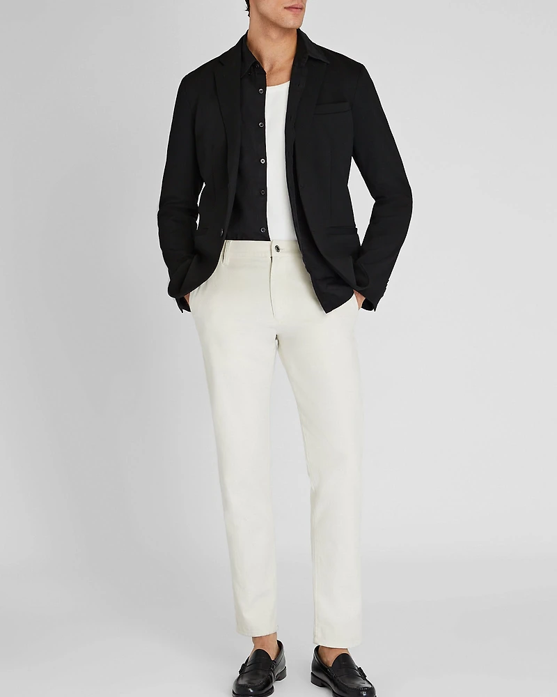 Deconstructed Pique Knit Blazer