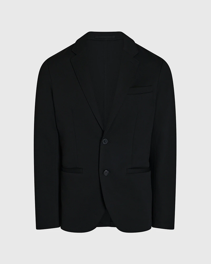 Deconstructed Pique Knit Blazer
