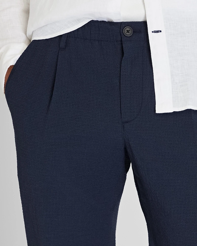 Elastic Seersucker Trouser