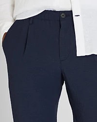 Elastic Seersucker Trouser