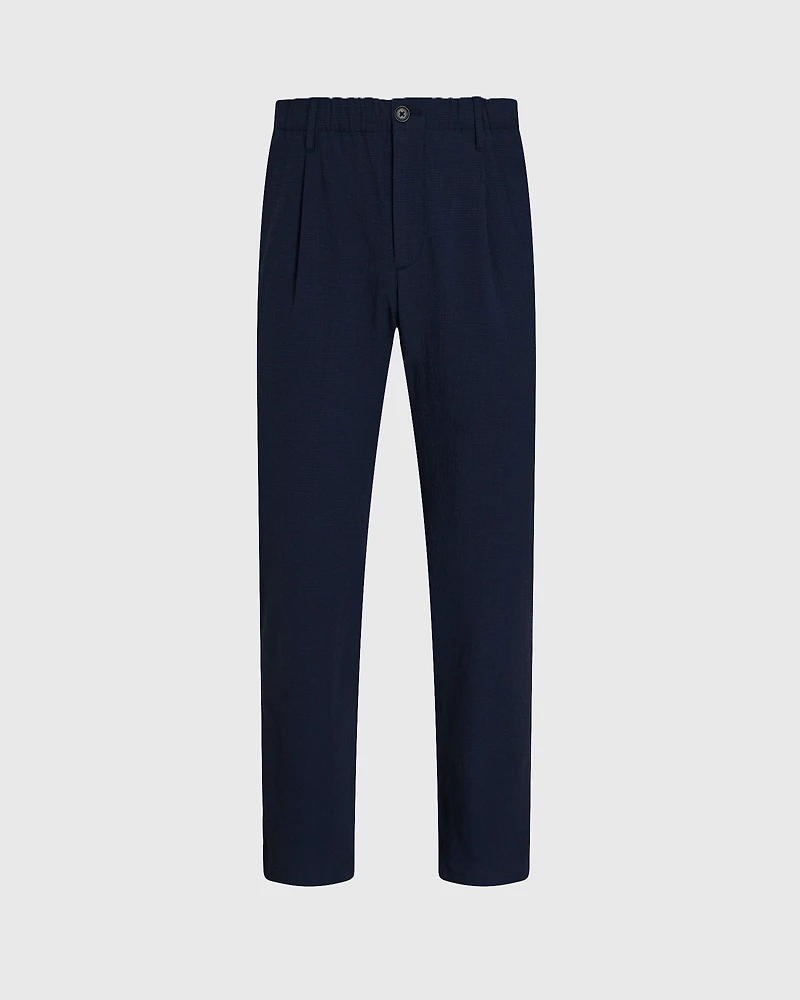 Elastic Seersucker Trouser