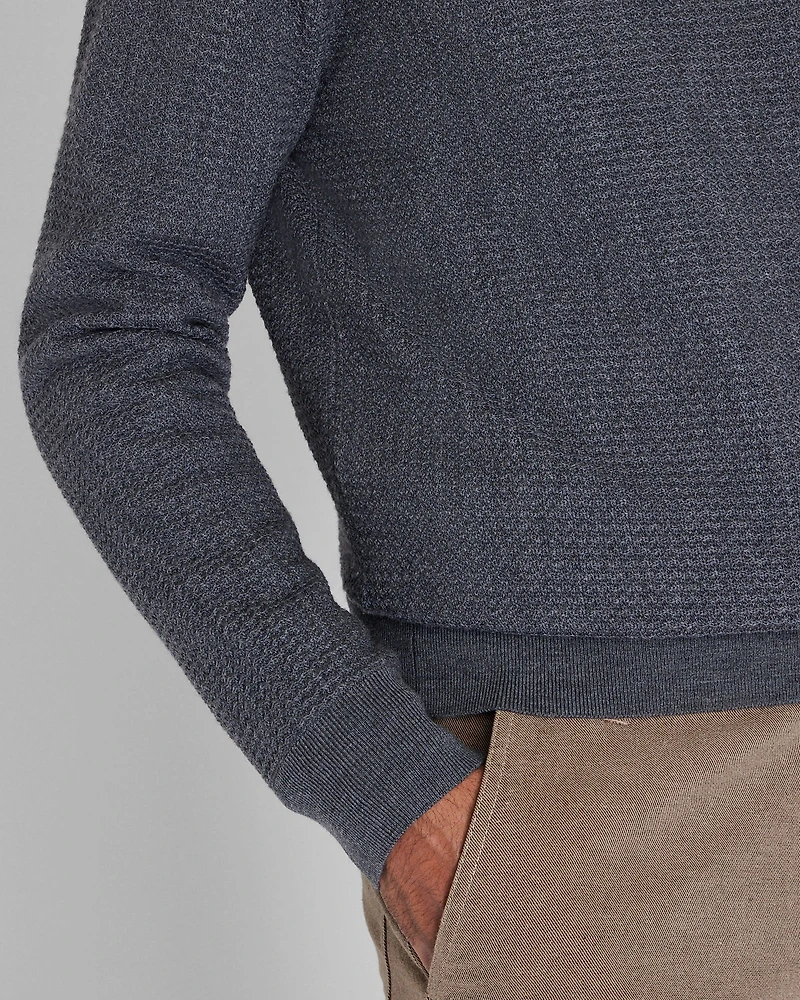 Long-Sleeve Refined Wool Sweater