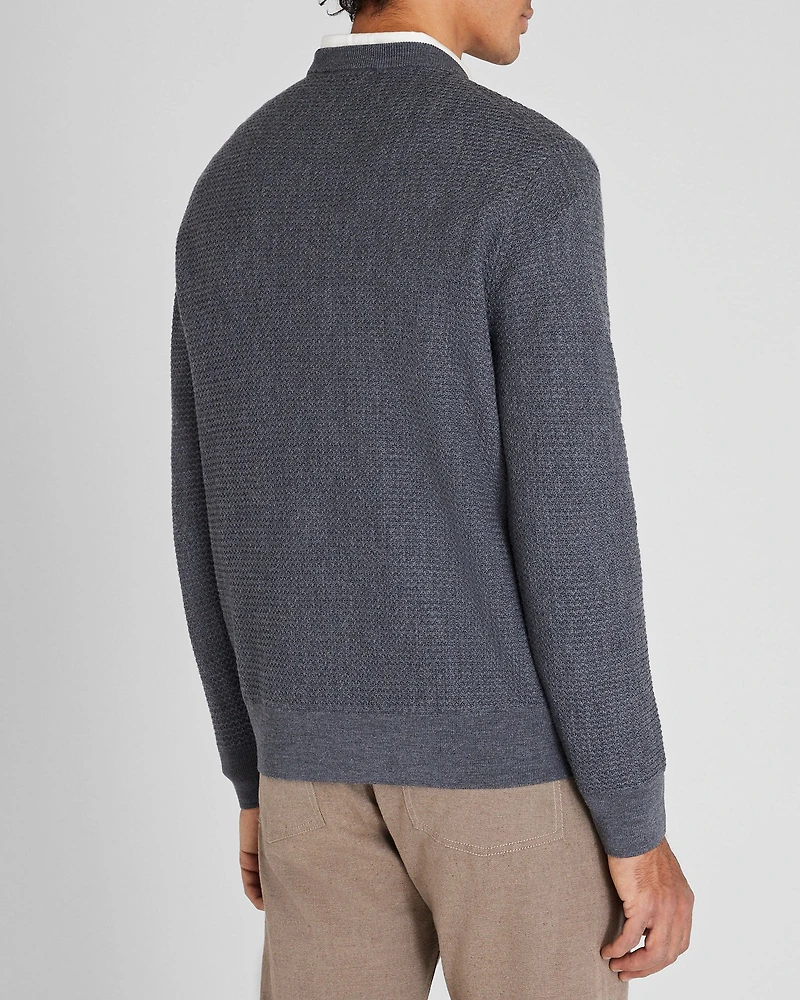 Long-Sleeve Refined Wool Sweater