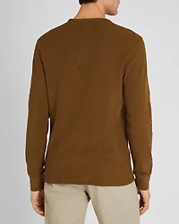 Long-Sleeve Ribbed Slub Tee