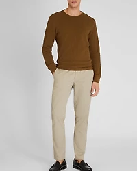 Long-Sleeve Ribbed Slub Tee