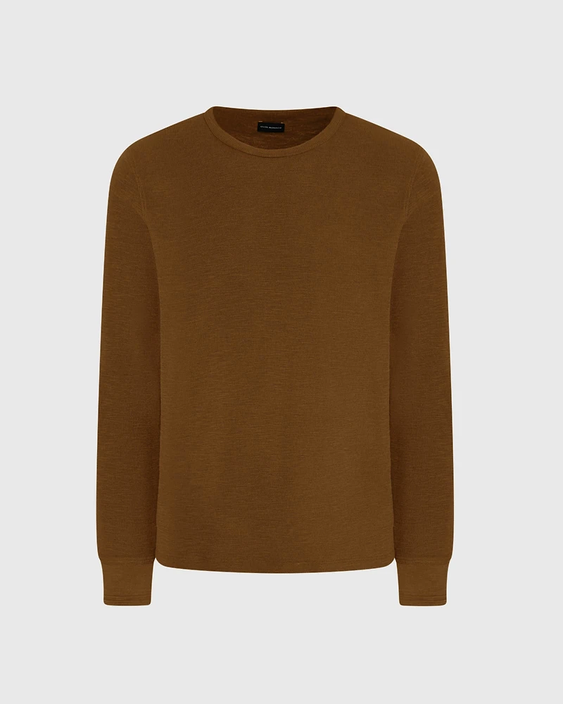 Long-Sleeve Ribbed Slub Tee